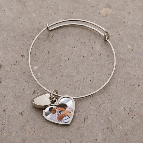 Photo Heart Charm Bracelet