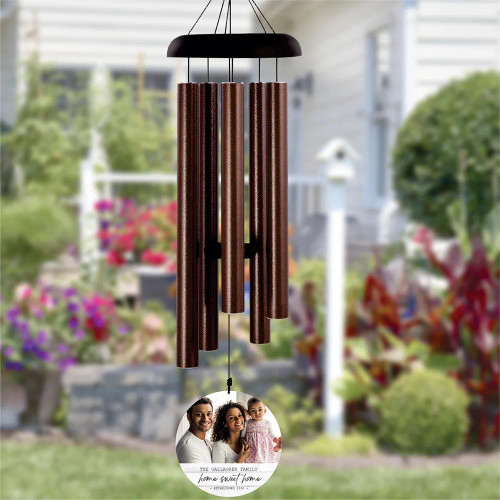 Personalized home sweet home wind chime