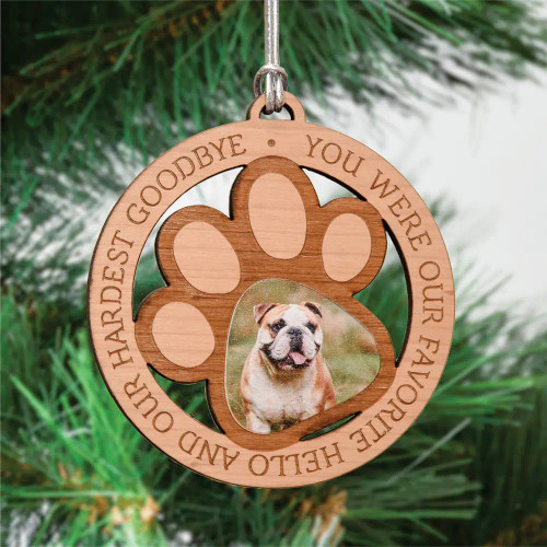 Pet memorial ornament personalized