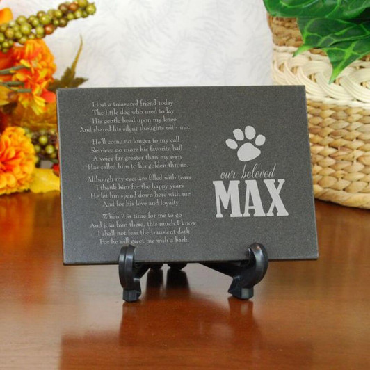 Beloved Pet Memorial Plaque