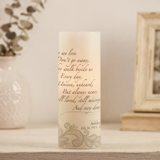 Those we love personalized memorial LED candle