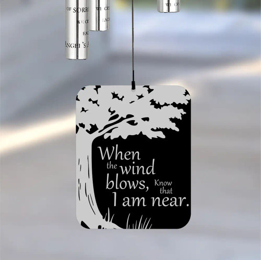 Front of the Memorial Wind Chime Sail