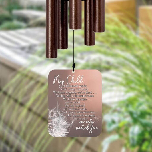 Loss of child personalized memorial wind chime