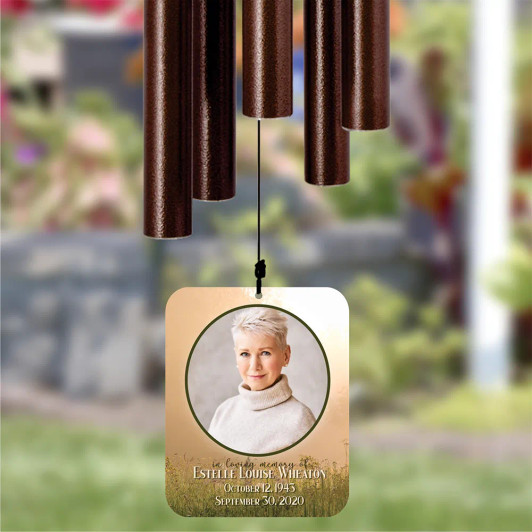 Personalized with a photo , name and dates