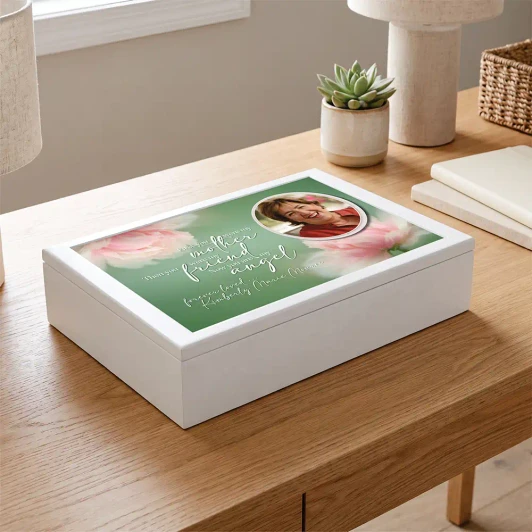 My Mother, My Angel keepsake box, personalized with mom's picture
