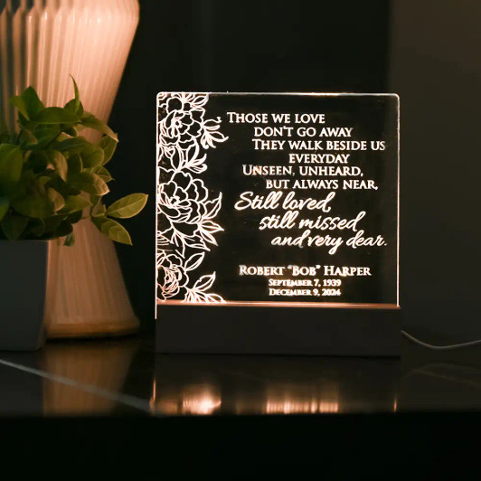 Those We Love personalized illuminated memorial sign