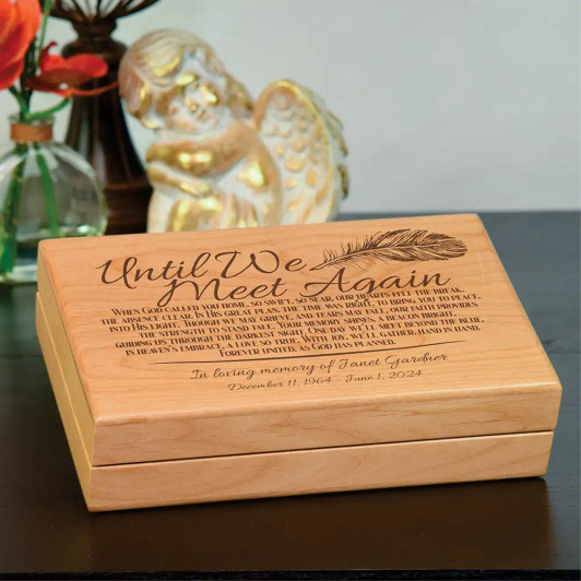 Keepsake box engraved with poem and personalized