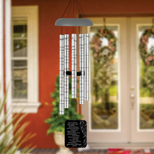 Gentle Breeze Sympathy Wind Chime Personalized with Name & Dates