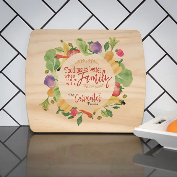 Food With Family Cutting Board
