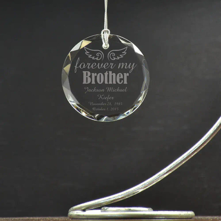 Forever My Brother Personalized Memorial Ornament