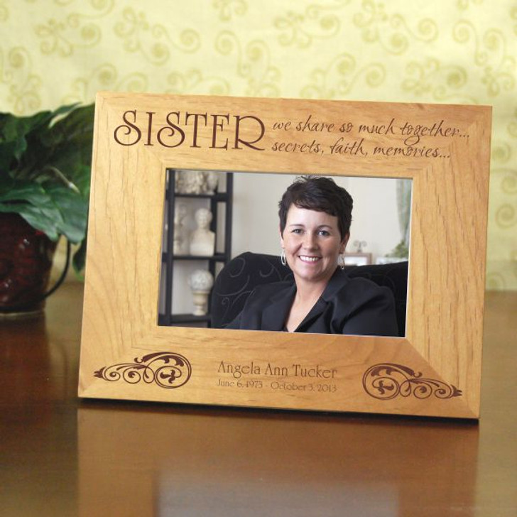 Sisters Share so Much Memorial Picture Frame