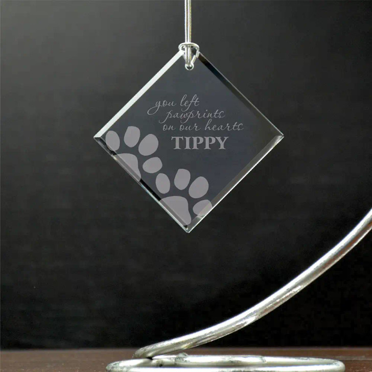 Paw Prints on Our Hearts Memory Ornament