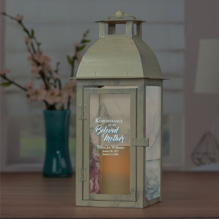 Memorial Lantern with LED Candle