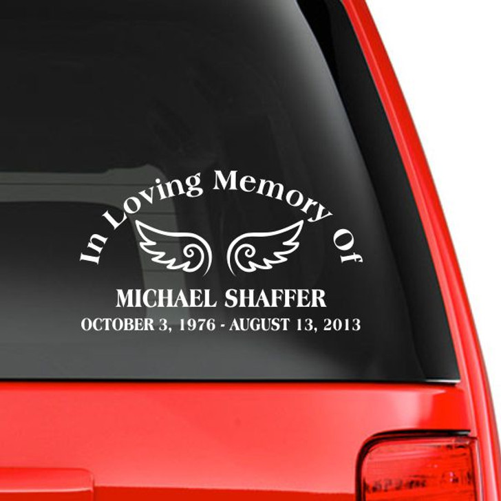 in loving memory decals no picture