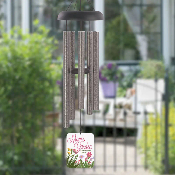 Mom’s Garden Pewter Personalized Wind Chime