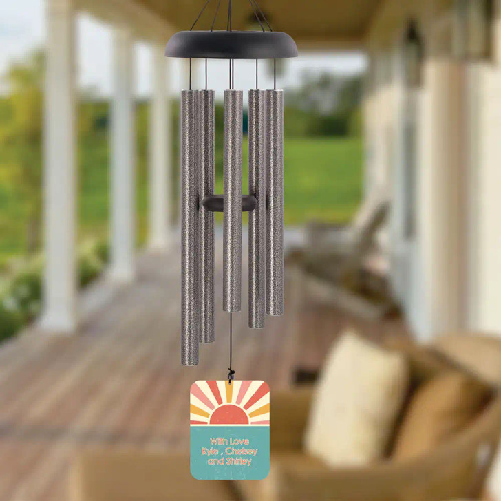 Friends Are The Sunshine Personalized Pewter Wind Chime