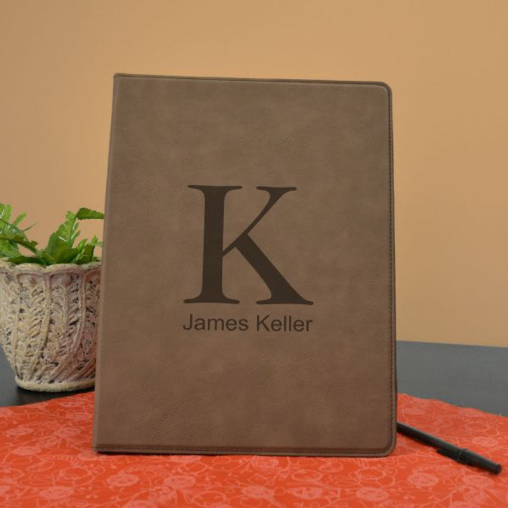 The Classic Personalized Portfolio in brown