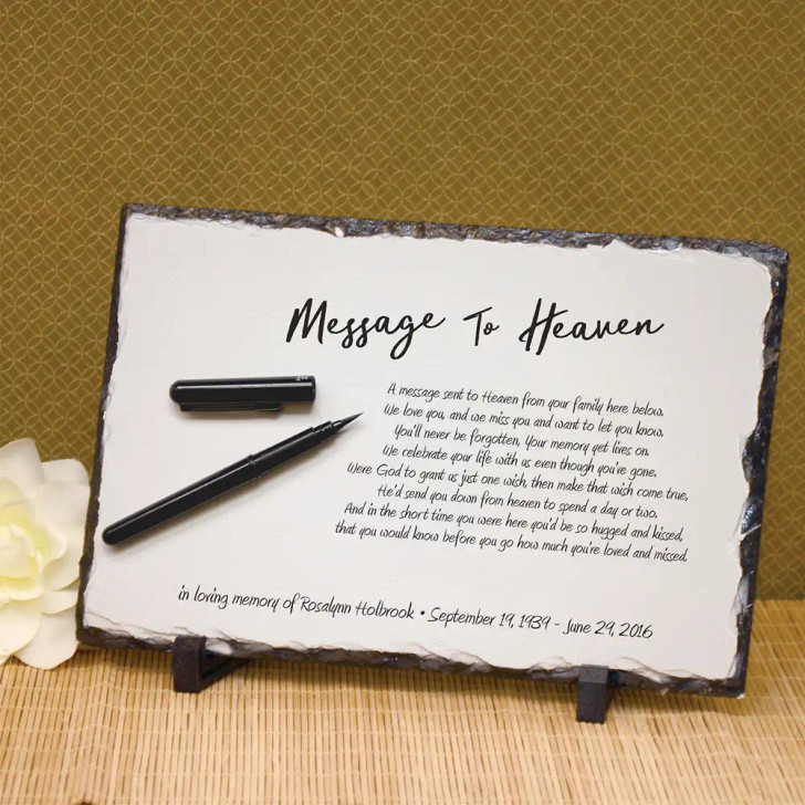 Message to Heaven Personalized Memorial  Plaque