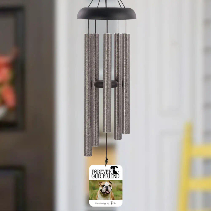 Forever Our Dog Personalized Memorial Wind Chime — sympathy gift for loss of dog