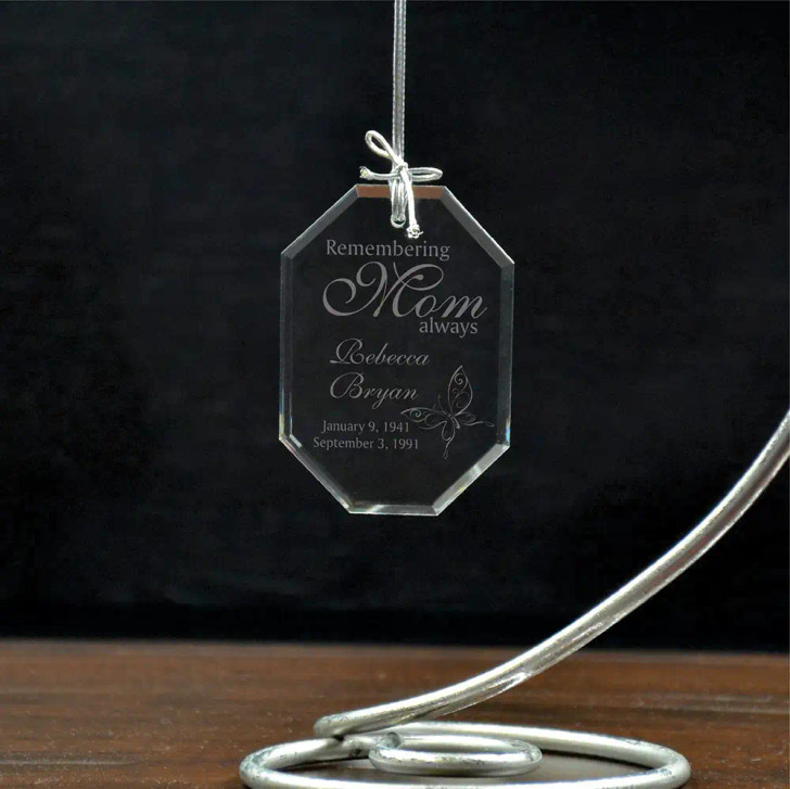 Remember Mom Personalized Memorial Ornament