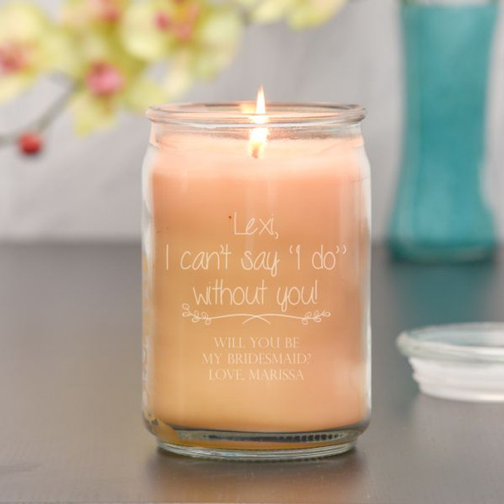 Can’t Say I Do Personalized Bridesmaid Candle – Vanilla