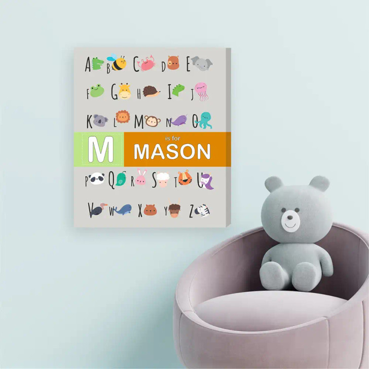 Alphabet Custom Canvas for Kids is a unique personalized children's gift