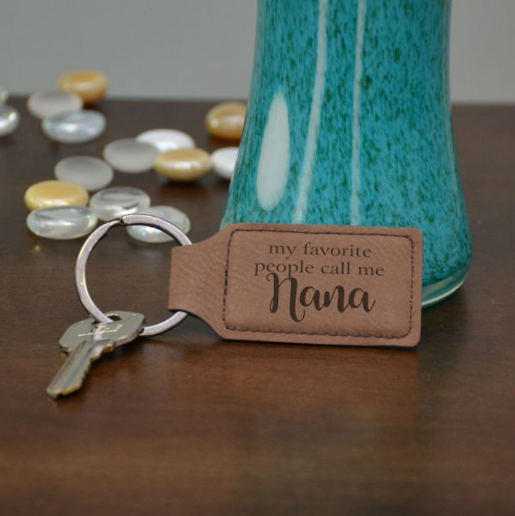 Availbe in 2 colors, personalize this key chain with what she's called by her favorite people.