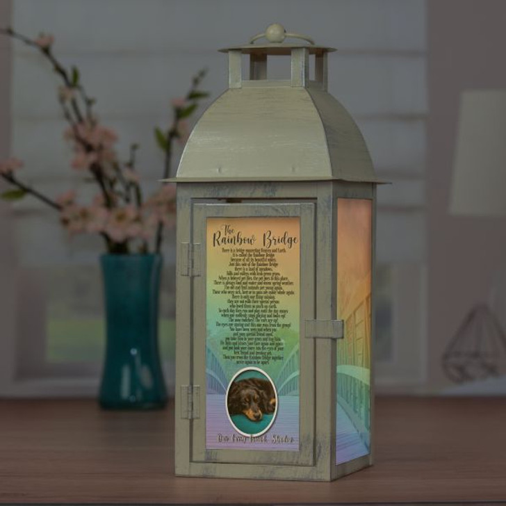 Personalized Memorial Lantern with LED Candle