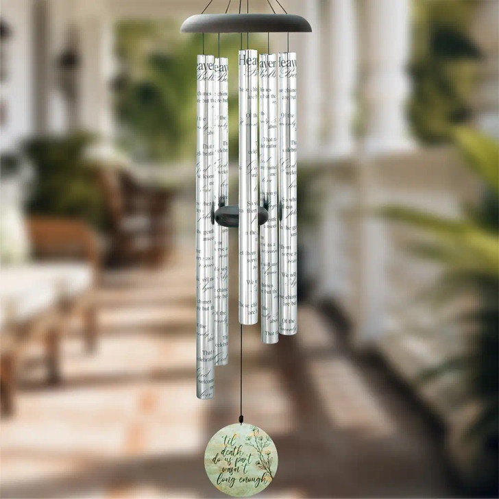 Memorial wind chime for the loss of a spouse.