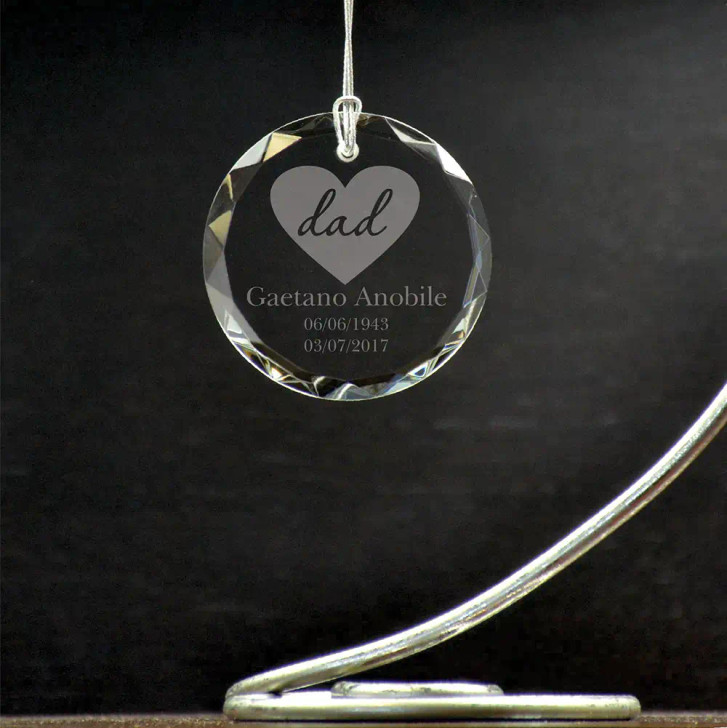 Remembering Dad memorial Christmas ornament