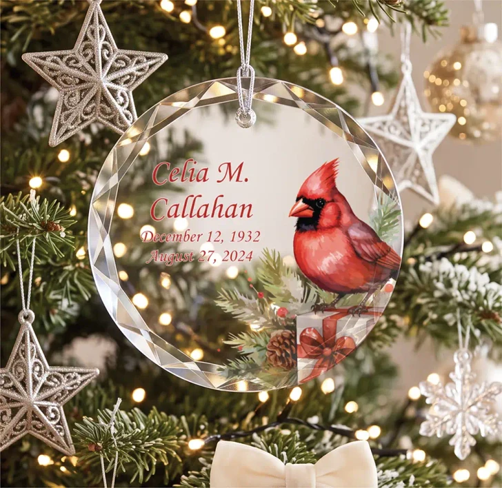 Cardinal Personalized Memorial Ornament