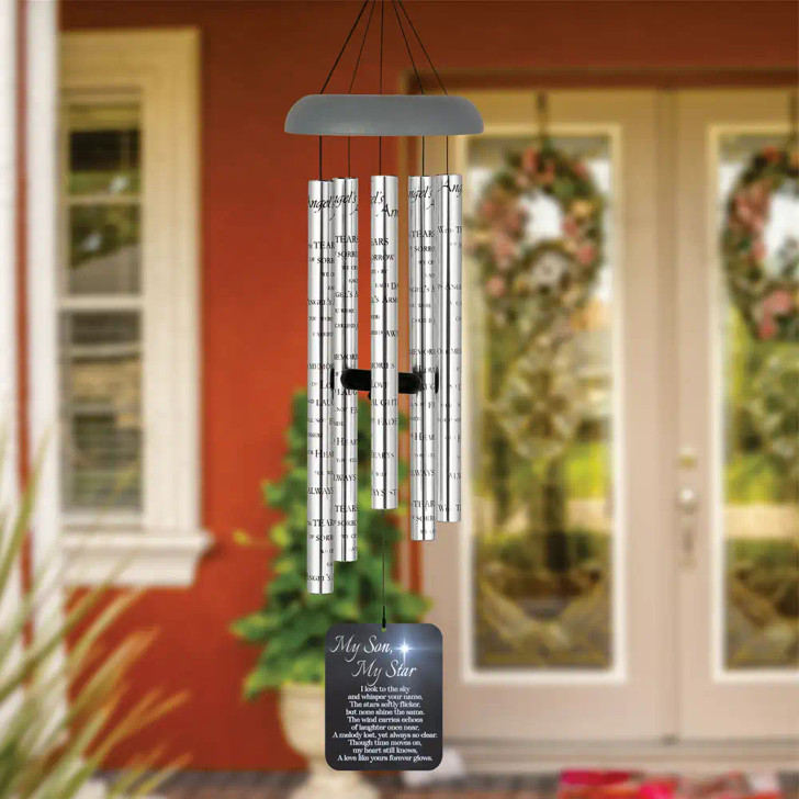 My Son Memorial Wind Chime — personalized bereavement gift for loss of son