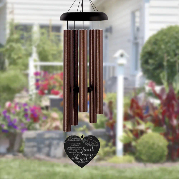Whispers of Love 36" bronze colored, personalized memorial chime