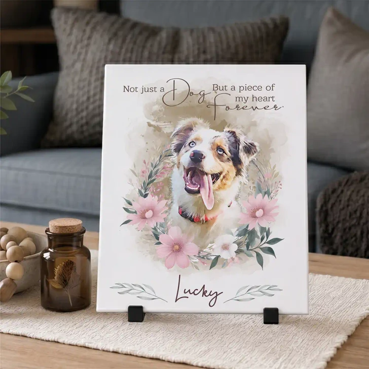 Not Just a Dog personalized memorial canvas with pet photo