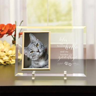 The Hardest Goodbye Frame - Cat Memorial Photo Frame