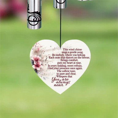 Gentle Breezes personalized memorial wind chime engraved for the loss of a father