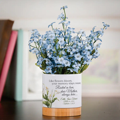 My Dear Mother personalized memorial flower pot with forget-me-not seeds