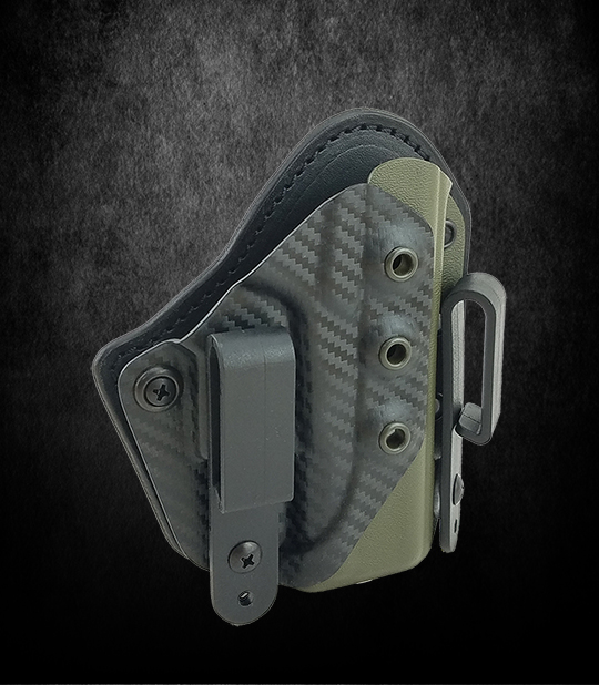 IWB Comp Cut Holster in OD Green & Carbon Fiber Carry with Confidence