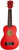 Kealoha Wooden Coloured Series Soprano Ukulele with Bag in Red Finish