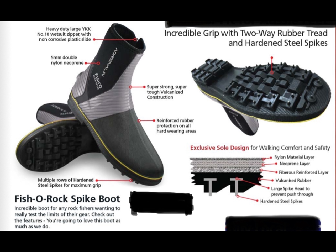 Adrenalin Rock Spike Fishing Boot