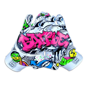 Triple Threat "Graffiti" Receiver Football Gloves - Adult 7GLGRF001 Adult Triple Threat "Graffiti" Receiver Football Gloves - Adult 7GLGRF001 Adult