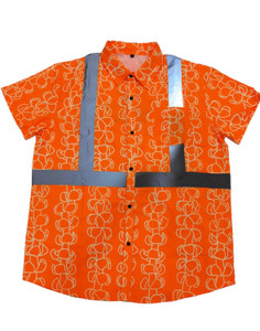 High Visibility ORANGE Puakenikeni Aloha Shirt (LIU logo) High Visibility ORANGE Puakenikeni Aloha Shirt (LIU logo)