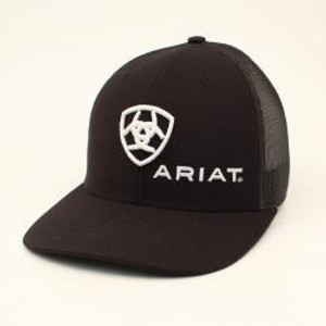 ARIAT MENS CAP SHIELD BLACK A300003001 ARIAT MENS CAP SHIELD BLACK A300003001