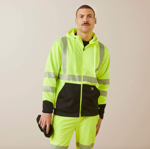 Rebar WorkTek Hi-Vis Full Zip Hoodie 10041796 Rebar WorkTek Hi-Vis Full Zip Hoodie 10041796