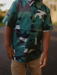 Little boys Aloha Shirt - Camo Kalo