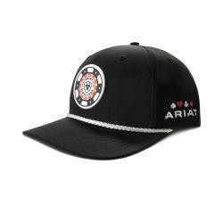 ARIAT MENS CAP SNAP BACK POKER CHIP PATCH BLACK A300094001