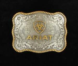 Ariat Antique Silver and Gold Rectangle Buckle A37007