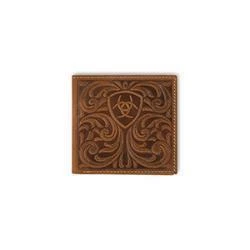 ARIAT LARGE BIFOLD SCROLLING EMBOSSED MEDIUM BROWN A3561444