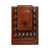 ARIAT MENS CARD CASE MONEY CLIP STYLE WALLET DIAMOND EMBOSSED BROWN A3568702