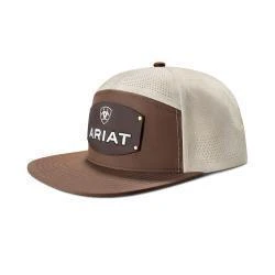 ARIAT MENS CAP SNAP BACK ARIAT PATCH BROWN A300093902